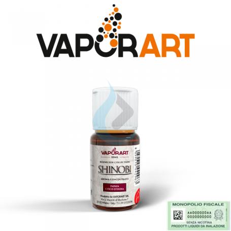 tabella diluizione liquidi sigaretta elettronica VAPORART AROMA CONCENTRATO SHINOBI 10 ML